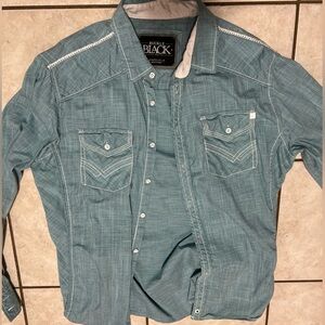 Buckle Black Button-Down Shirt